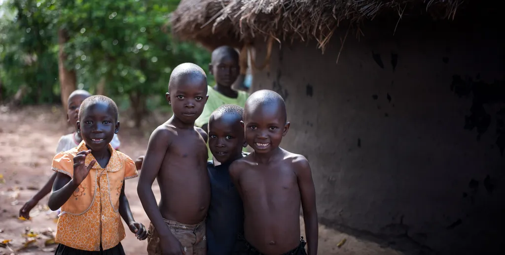 Happy children in Africa.